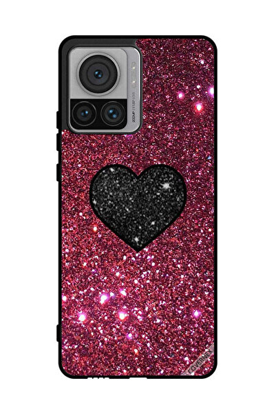 Covernex غطاء حماية لهاتف موتورولا موتو إكس 30 برو بتصميم قلب لامع