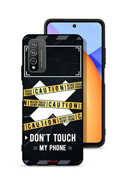 Tolwak Honor 10X Lite Protective Case Cover Caution Never Touch My Phone