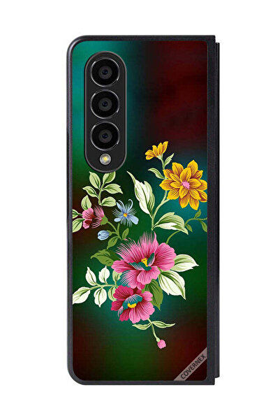 Covernex غطاء حماية لهاتف سامسونج جالاكسي زد فولد 4 - زهور عالية الدقة