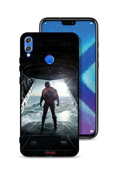 Tolwak غطاء حماية لهاتف Honor 8X بتصميم صورة كابتن أمريكا