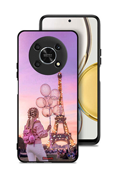 Tolwak غطاء حماية لهاتف Honor X9 5G بطبعة فتاة تحمل بالونات