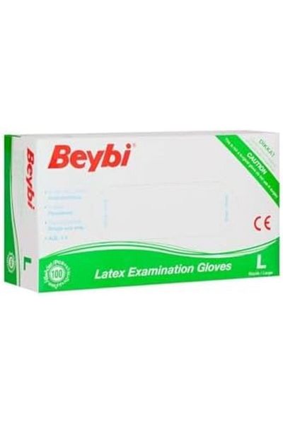 Mena Rise Şirinshop Latex Powdered Disposable Gloves -L- 100 Pieces 1108107