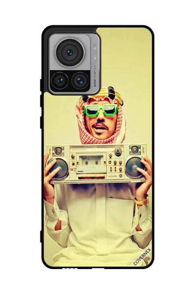 Covernex غطاء حماية لهاتف موتورولا موتو X30 برو يحمل جهاز موسيقى عتيق