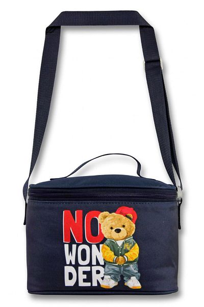 ÜMİT ÇANTA Ümit Çanta Thermos/Thermal Insulated Lunch Bag - 5034 - Hiphop Teddy Bear, Navy Blue White (Men)