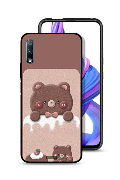 Tolwak غطاء حماية لهاتف Honor 9X (الصين) بتصميم دب الفراولة