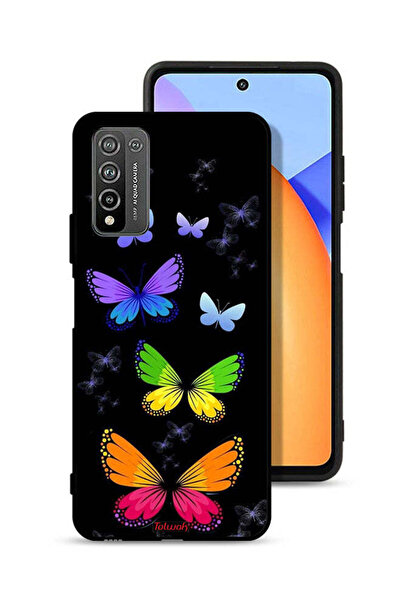 Tolwak Honor 10X Lite Protective Case Cover Colorful Butterflies