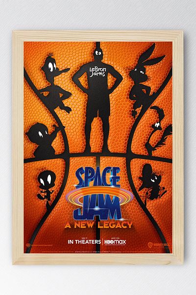 Saturn Pictură înrămată de LeBron James - Pictură poster de film Space Jam
