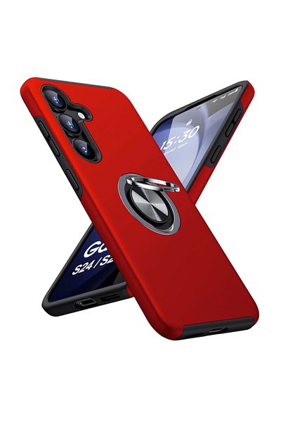 TYBO Protective case for Samsung Galaxy S25 Plus, Hybrid Shockproof, Kickstand, 360 Rotating Ring Bumper