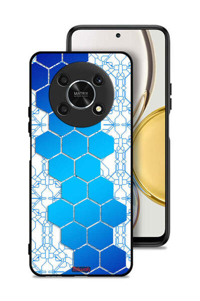 Tolwak غطاء حماية لهاتف Honor X30 5G بنمط شبكة أيقونات سداسية الأضلاع