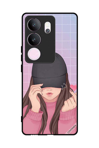 Covernex غطاء حماية لهاتف فيفو V29 برو - فتاة ذات قبعة سناب لوف
