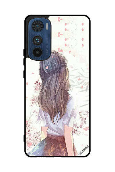 Covernex غطاء حماية لهاتف موتورولا إيدج 30 - فتاة لطيفة في تفكير عميق