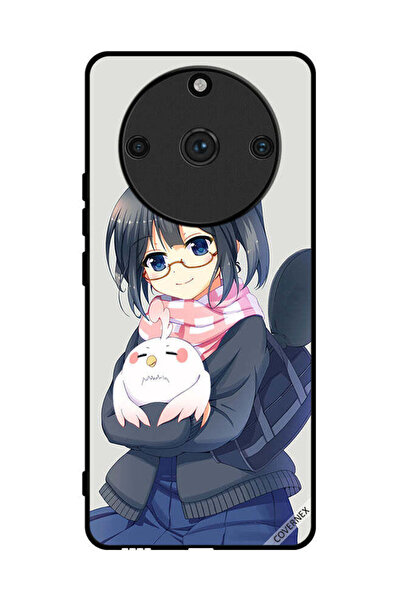 Covernex غطاء حماية لهاتف Realme 11 Pro Plus، رسم فتاة تحمل حيوانًا أليفًا