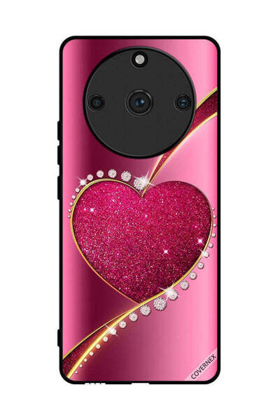 Covernex غطاء حماية لجهاز Realme 11 Pro بتصميم قلب لامع من الألماس
