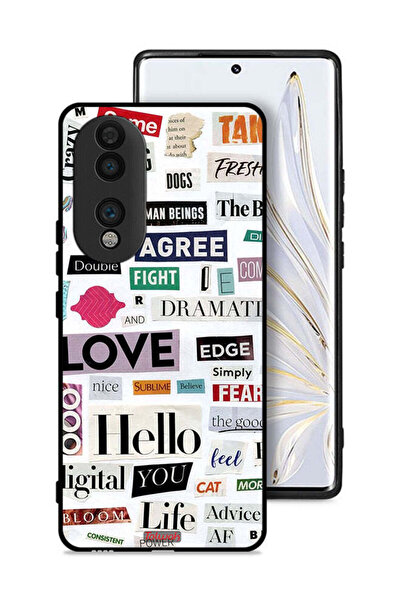 Tolwak غطاء حماية لهاتف Honor 70 مع ملصقات اقتباسات قصيرة