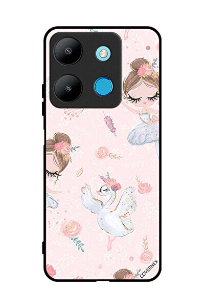 Covernex غطاء حماية لهاتف إنفينيكس سمارت 7 - فتاة وزهور