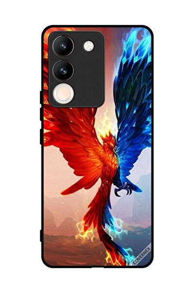 Covernex غطاء حماية لهاتف vivo V29e بخلفية نسر النار والماء