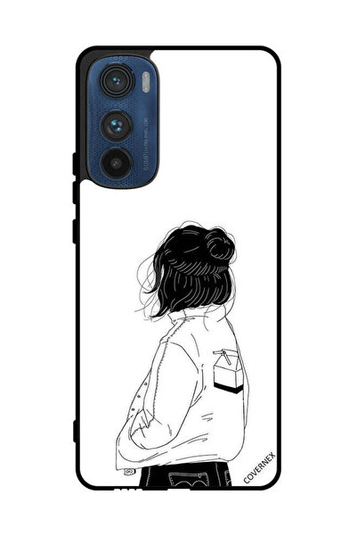 Covernex غطاء حماية لهاتف موتورولا إيدج 30 - فتاة تفكر بعمق