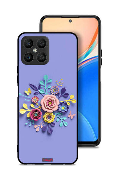 Tolwak Honor X8 4G Protective Case Cover Flowers Art
