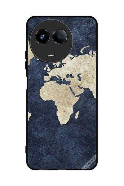Covernex غطاء حماية لهاتف Realme 11 5G بنمط خريطة على الجينز