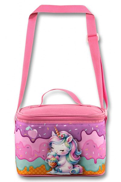 ÜMİT ÇANTA Ümit Çanta Thermos/Thermal Insulated Lunch Bag - 5004 - Unicorn Eating Ice Cream, Purple Pink (Girl)
