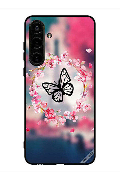 Covernex غطاء حماية لهاتف سامسونج جالاكسي S24 بلس بتصميم فراشة وحلقة زهور