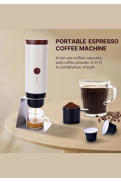 Generic Takeawake Portable Espresso Coffee Machine, Self-Heating - Black