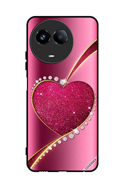Covernex غطاء حماية لهاتف Realme 11 5G بتصميم قلب لامع من الألماس