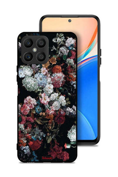 Tolwak غطاء حماية لهاتف Honor X8 4G بنقشة ورود عتيقة