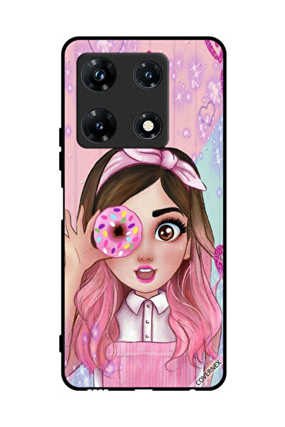Covernex غطاء حماية لهاتف Infinix Note 30 Pro برسومات فتاة محبة للدونات