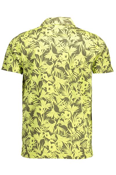 Gant - Men's yellow floral print polo shirt