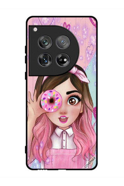 Covernex غطاء حماية لهاتف OnePlus 12 بتصميم فتاة محبة للدونات