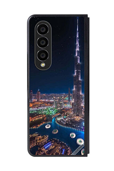 Covernex غطاء حماية لهاتف سامسونج جالاكسي زد فولد 4 - منظر ليلي لوسط المدينة