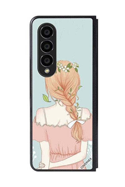 Covernex غطاء حماية لهاتف سامسونج جالاكسي زد فولد 4 بفتاة واقفة بمظهر لطيف