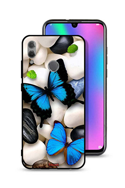 Tolwak غطاء حماية لهاتف Honor 10 Lite بنقشة فراشات على أحجار