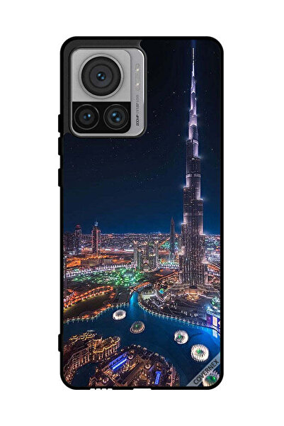 Covernex غطاء حماية لهاتف موتورولا إيدج 30 ألترا مع منظر ليلي لوسط المدينة
