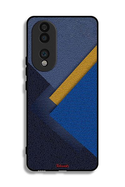 Tolwak غطاء حماية لهاتف Honor 70 بنقشة مثلثات جلدية
