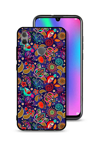 Tolwak غطاء حماية لهاتف Honor 10 Lite بنقشة طيور وأوراق زهور ملونة