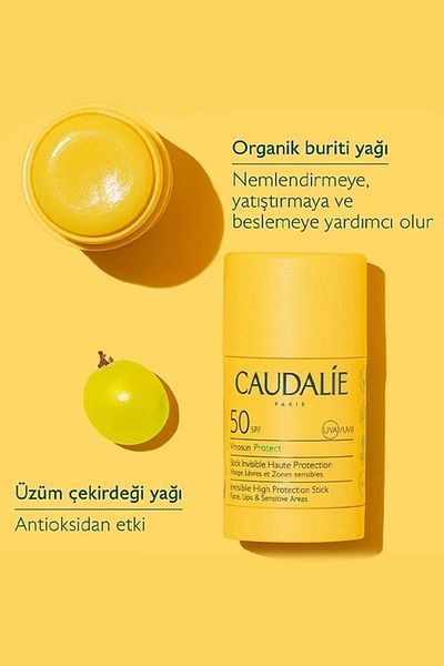 Caudalie Vinosun Protect Invisible High Protection Stick Spf50+ 15 Gr 2 Pieces