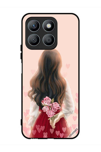 Covernex غطاء حماية لهاتف Honor X8b - فتاة تخفي الزهور