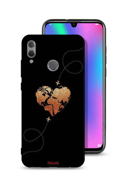 Tolwak غطاء حماية لهاتف Honor 10 Lite برسومات طائرات تلامس القلب