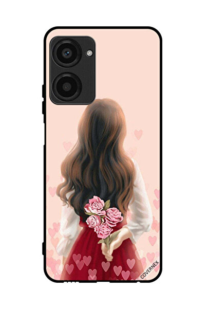 Covernex غطاء حماية لهاتف Realme 10 Pro فتاة تخفي الزهور