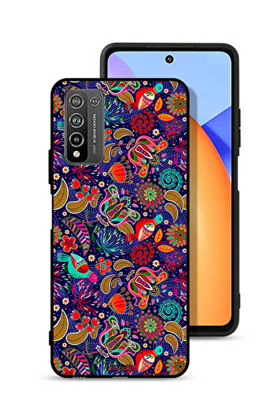 Tolwak Honor 10X Lite Protective Case Cover Pattern Colorful Birds Leaf Flowers