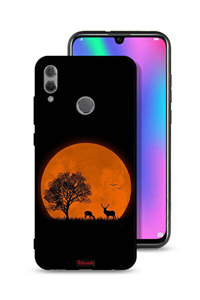 Tolwak غطاء حماية لهاتف Honor 10 Lite برسومات قمر المساء