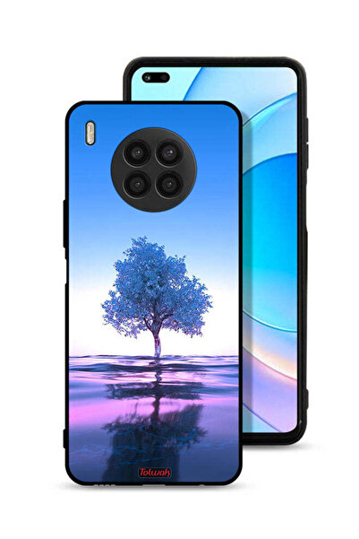 Tolwak غطاء حماية لهاتف هواوي نوفا 8i بتصميم شجرة نيون وانعكاس مائي فني رقمي