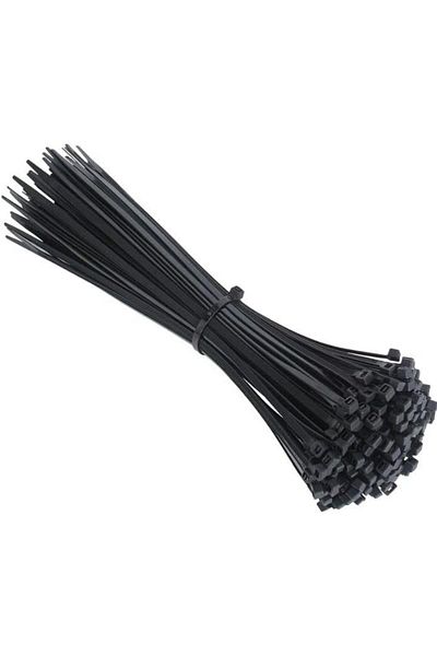 Mena Rise Diyar-Ifırsatshop 3, 6X250 Black 25cm Cable Tie Plastic Velcro Clamp Collector-100 Pieces, 1