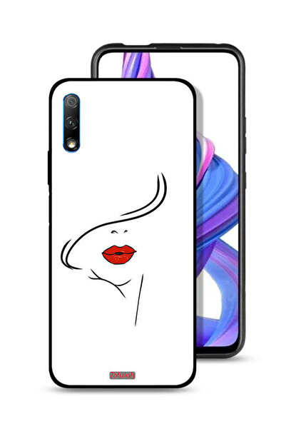 Tolwak غطاء حماية لهاتف Honor 9X (الصين) برسومات وجه فتاة