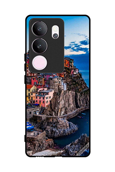 Covernex غطاء حماية لهاتف فيفو V29 برو - منازل ملونة على البحر