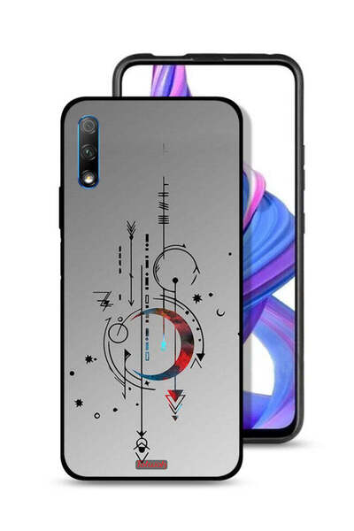 Tolwak غطاء حماية لهاتف Honor 9X (الصين) بنمط فني القمر والسهام