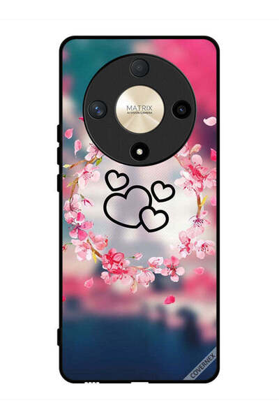 Covernex غطاء حماية لهاتف Honor X9b مع مشبك فني على شكل قلوب