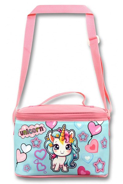 ÜMİT ÇANTA Ümit Çanta 5049 Thermal Insulated Girl (Baby Unicorn Printed, Pink Turquoise Colored) Lunch Box